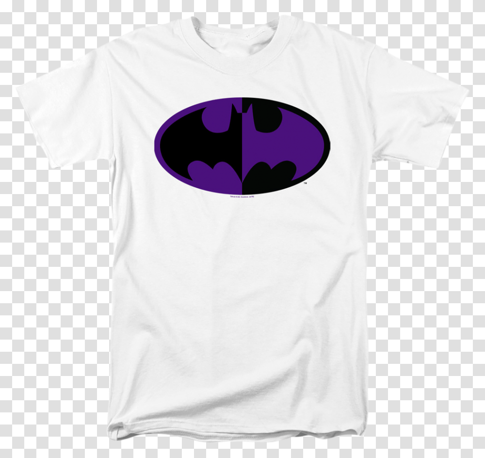 Black And Purple Bat Symbol Batman T Shirt Batman, Apparel, T-Shirt Transparent Png