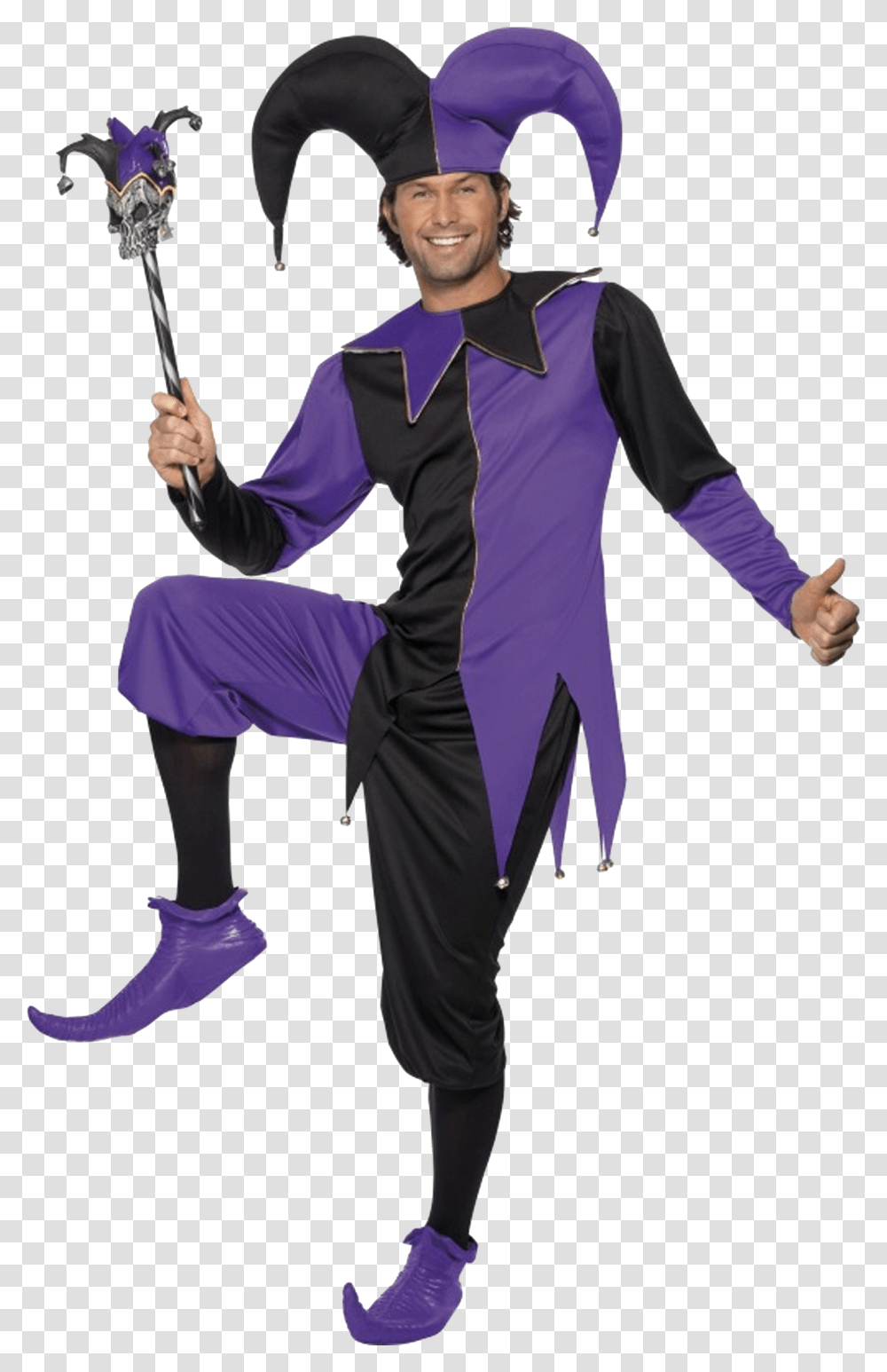 Black And Purple Jester Hat, Ninja, Person, Human, Costume Transparent Png
