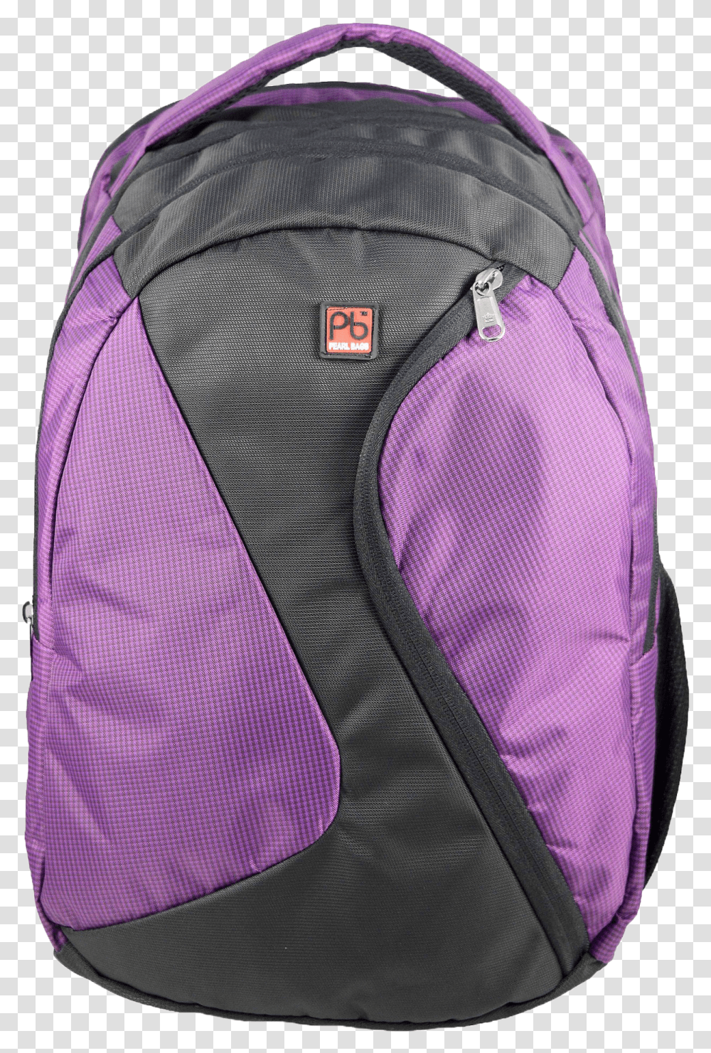 Black And Purple School Bag Front View College Bag Transparent Png