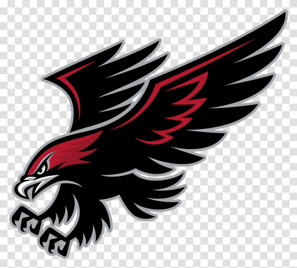 Black And Red Hawk, Emblem, Bow, Eagle Transparent Png