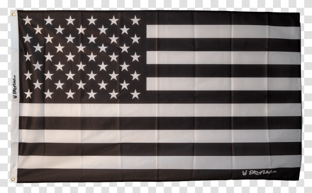Black And White American Flag Transparent Png