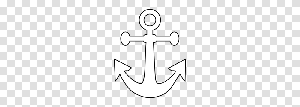 Black And White Anchor, Cross, Hook Transparent Png