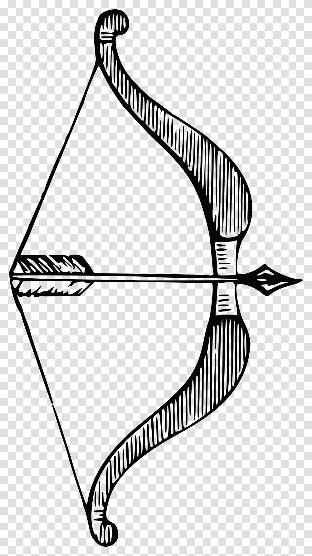 Black And White Archery Clipart, Arrow, Label Transparent Png