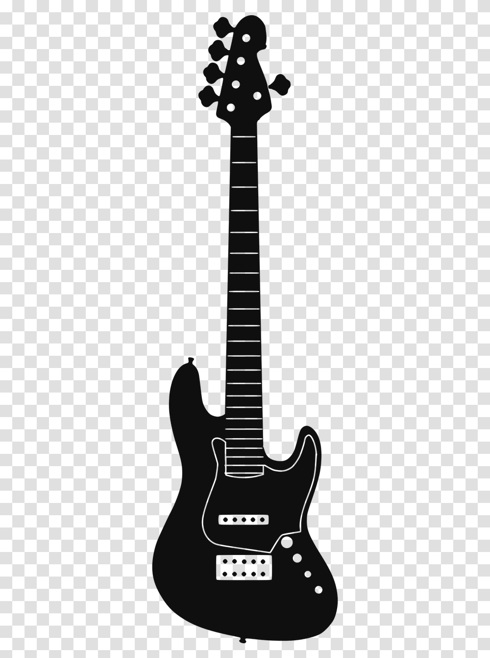 Black And White Bass Guitar, Leisure Activities, Musical Instrument, Electric Guitar Transparent Png