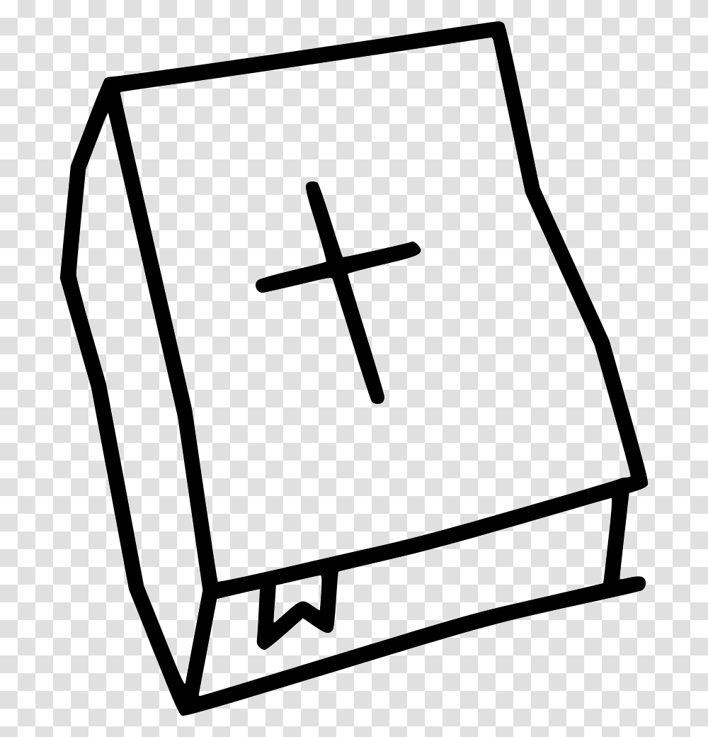 Black And White Bible, Cross, Cowbell Transparent Png