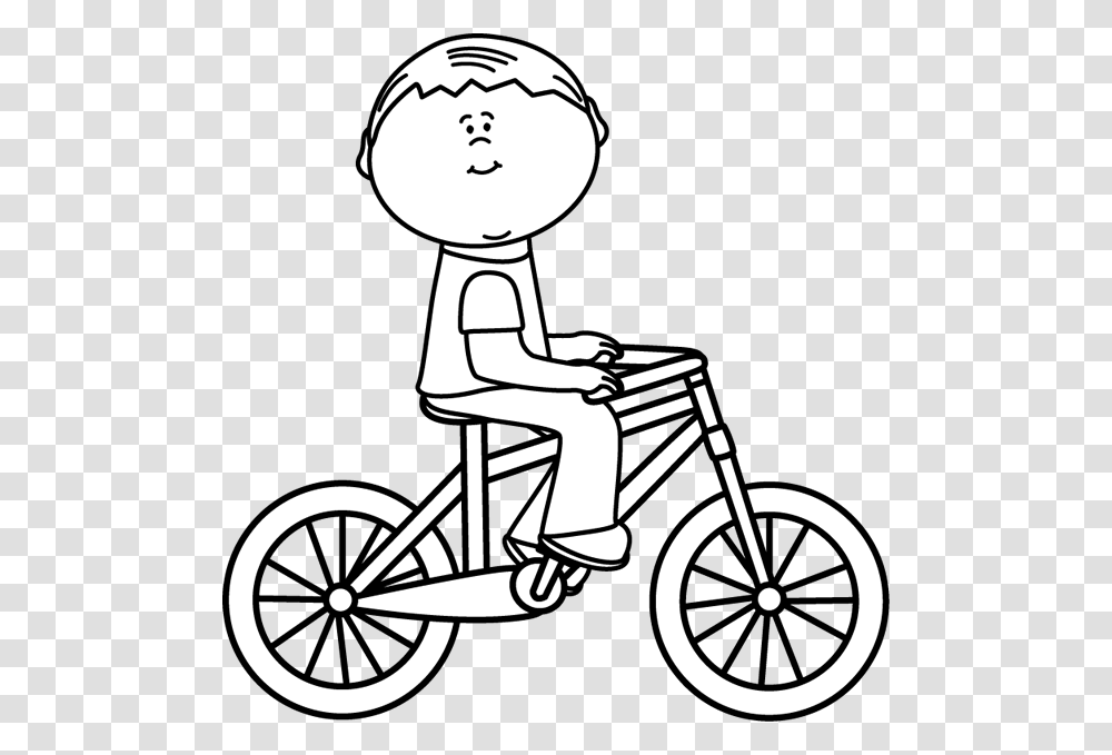 Black And White Bicycle Clipart, Vehicle, Transportation, Bike, Lawn Mower Transparent Png