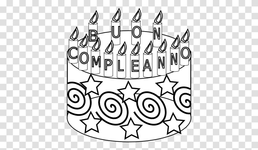 Black And White Birthday Cards To Colour, Cake, Dessert, Food, Pattern Transparent Png