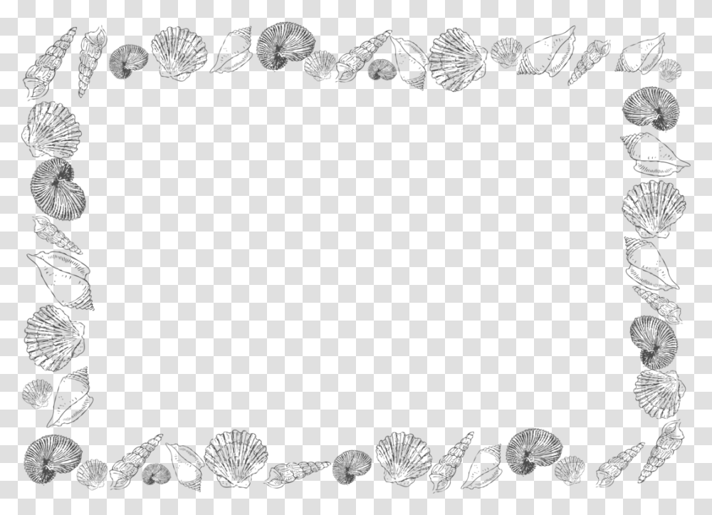 Black And White Borders Black And White Seashell Border Clipart, Rug, Outdoors Transparent Png