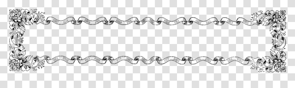 Black And White Borders, Chain, Apparel, Lace Transparent Png