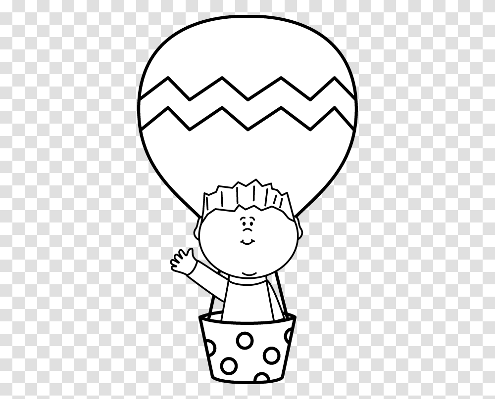Black And White Boy In A Hot Air Balloon Clip Art Free Bulletin, Chef, Food, Goblet, Glass Transparent Png