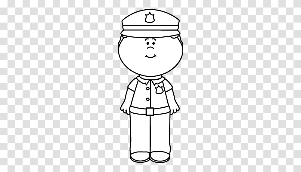 Black And White Boy Police Officer Drawings Clip, Chef, Snowman, Winter, Outdoors Transparent Png