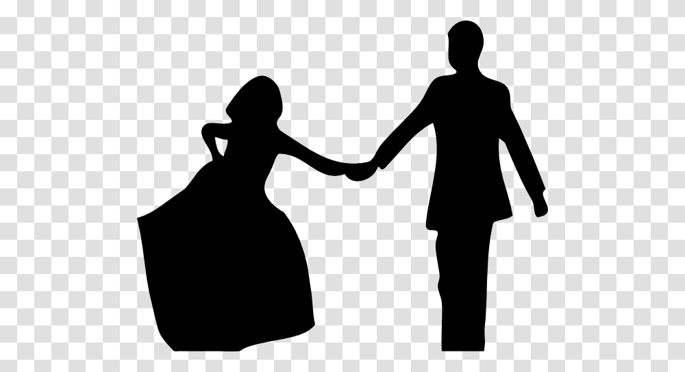 Black And White Bride And Groom Clip Art, Hand, Person, Human, Silhouette Transparent Png