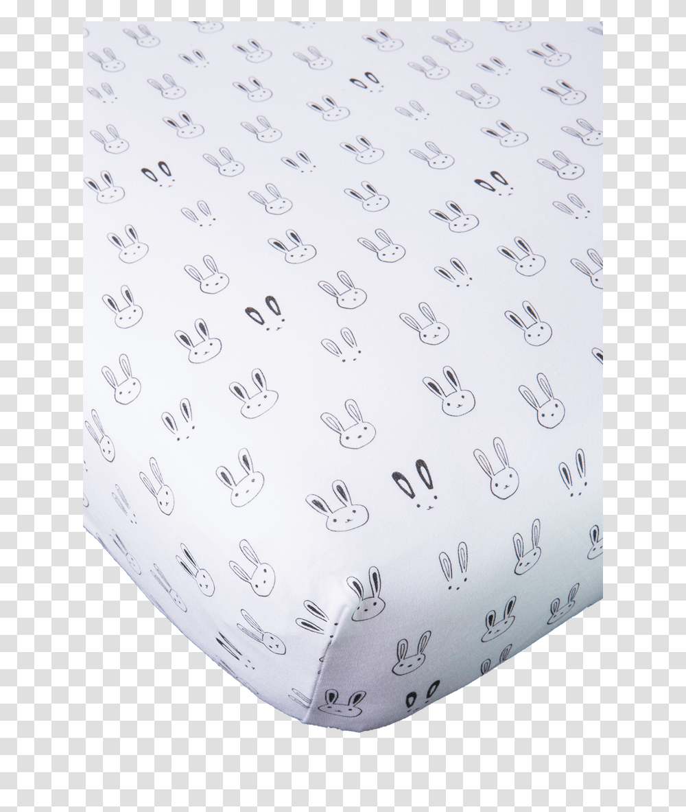 Black And White Bunny Crib Sheet Baby Noomie Pima Cotton Platter, Paper, Handwriting, Furniture Transparent Png