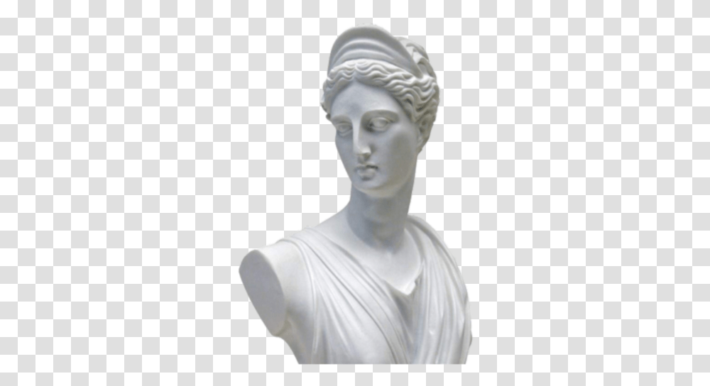 Black And White Bust, Statue, Sculpture, Head Transparent Png