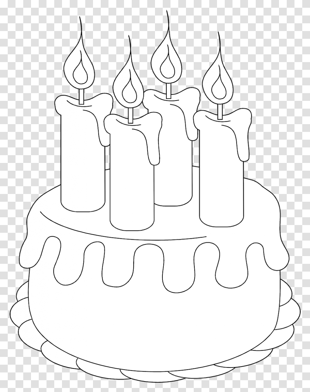 Black And White Cake Birthday Cake White, Dessert, Food, Bonfire, Flame Transparent Png