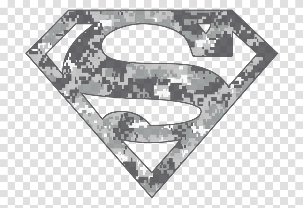 Black And White Camo Superman Logo, Alphabet, Emblem Transparent Png