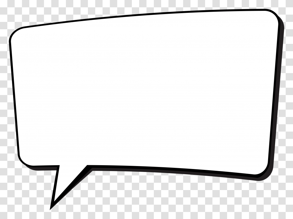 Black And White Car Comic Speech Bubble Background, Screen, Electronics, Projection Screen, Monitor Transparent Png