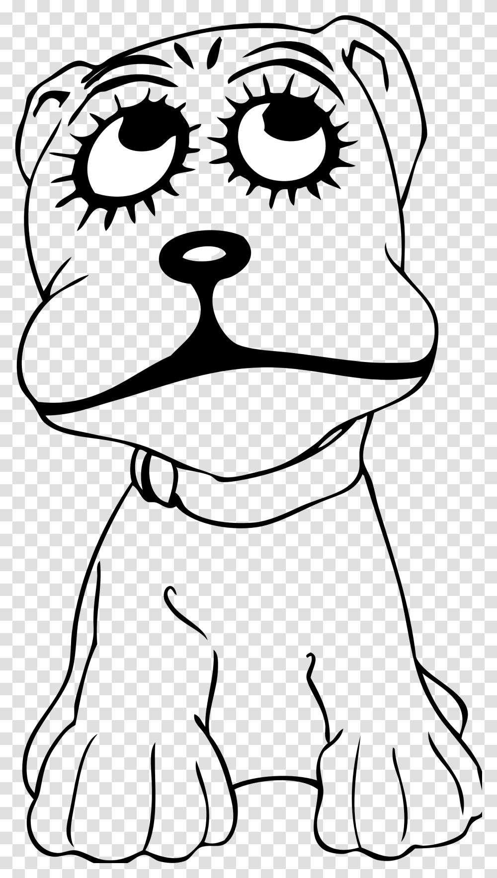 Black And White Cartoon Dog Cartoon Dog, Nature, Outdoors, Astronomy, Outer Space Transparent Png