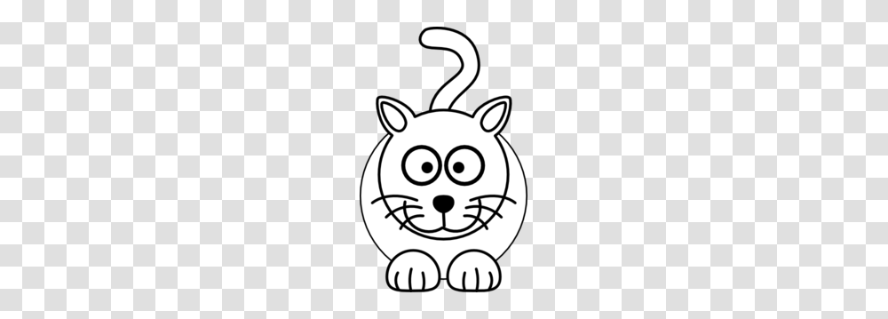 Black And White Cat Clip Art, Stencil, Pattern, Doodle, Drawing Transparent Png