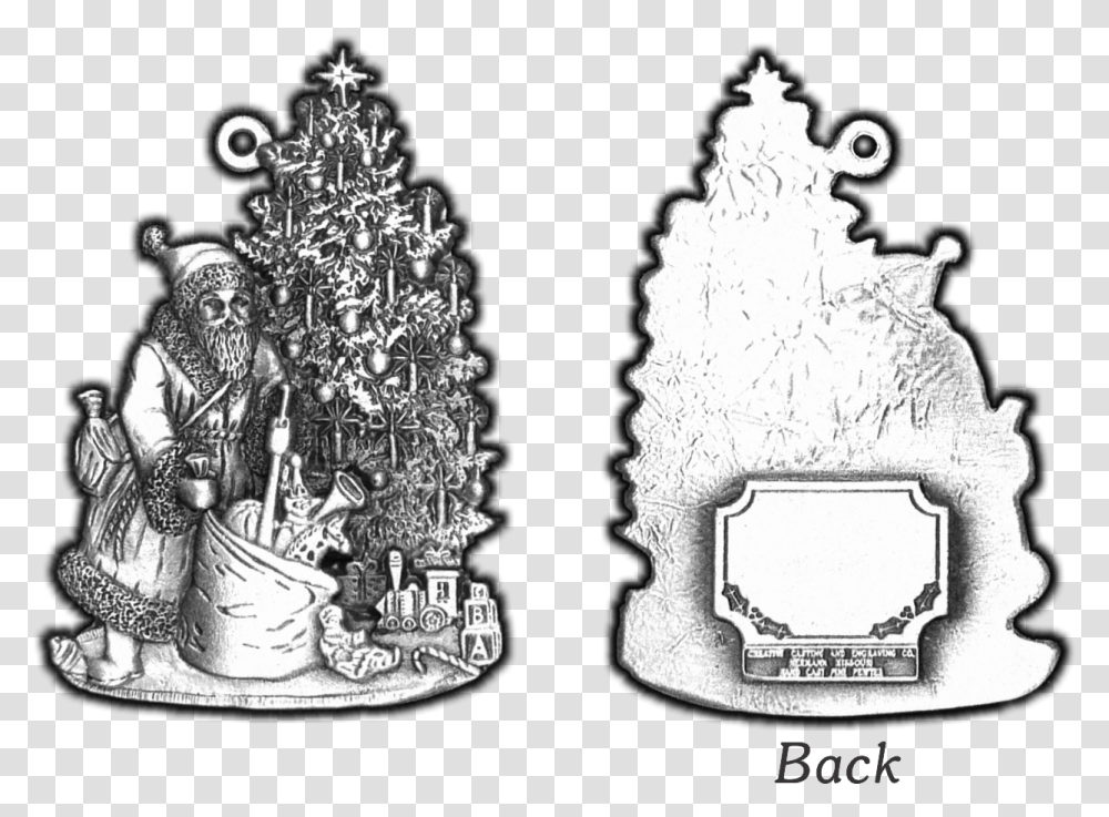 Black And White Christmas Ornaments Clipart Illustration, Architecture, Building, Stencil Transparent Png