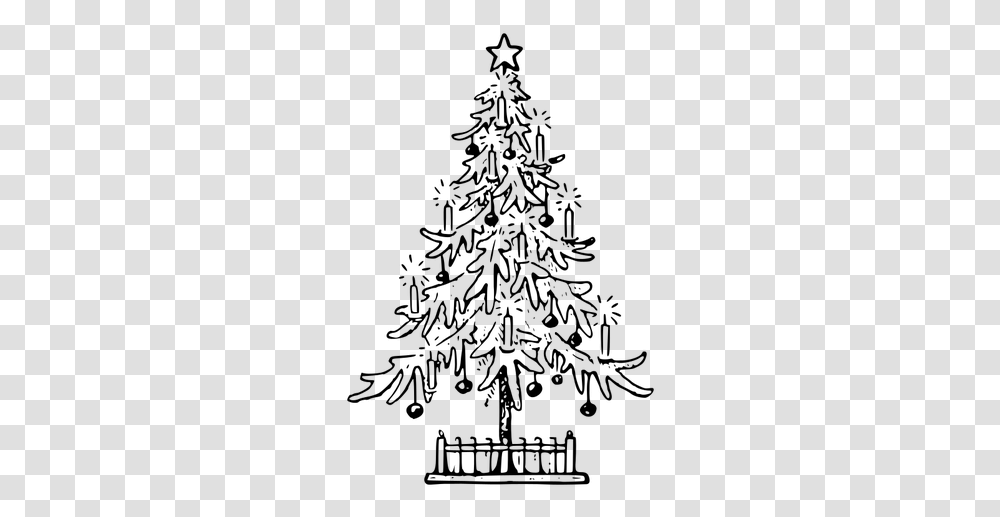 Black And White Christmas Tree Christmas Tree Drawing, Gray, World Of Warcraft Transparent Png
