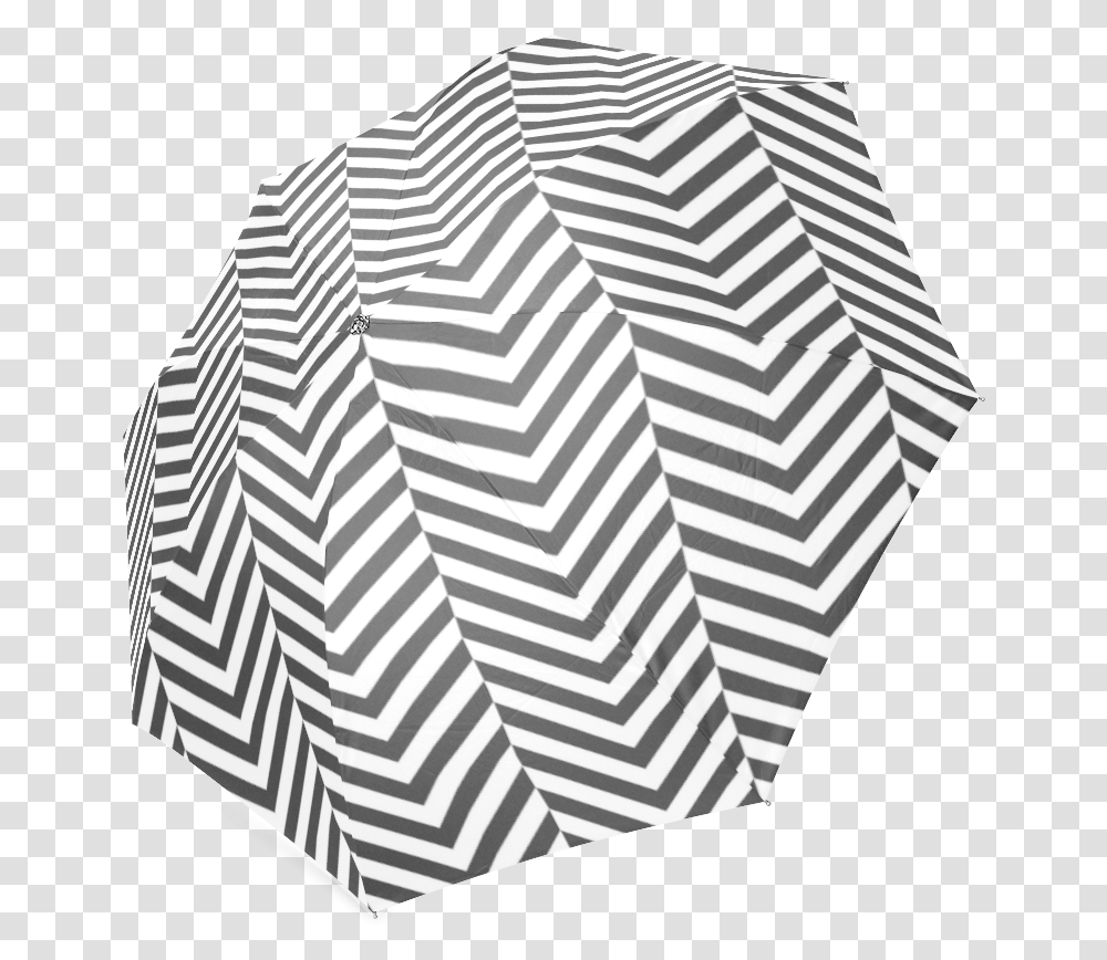 Black And White Classic Chevron Pattern Foldable Umbrella Verzerrte Wahrnehmung, Rug, Canopy Transparent Png