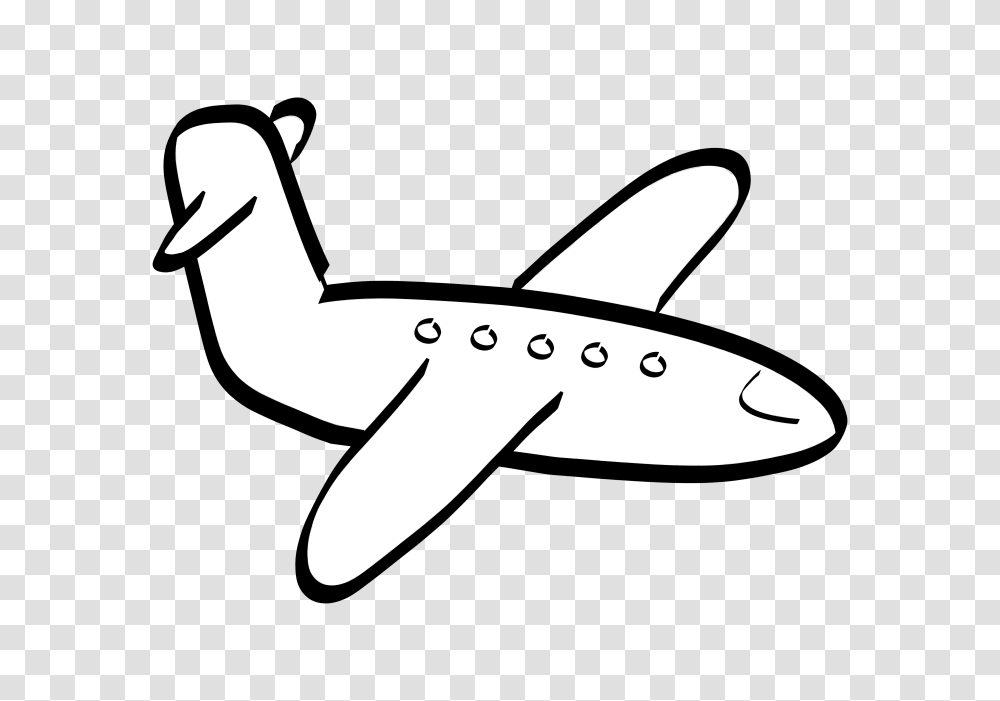 Black And White Clip Art Airplane, Animal, Sea Life, Shark, Fish Transparent Png