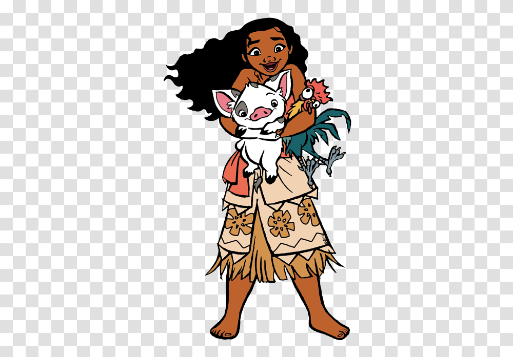 Black And White Clip Art Baby Moana, Person, Costume, Performer, Face Transparent Png