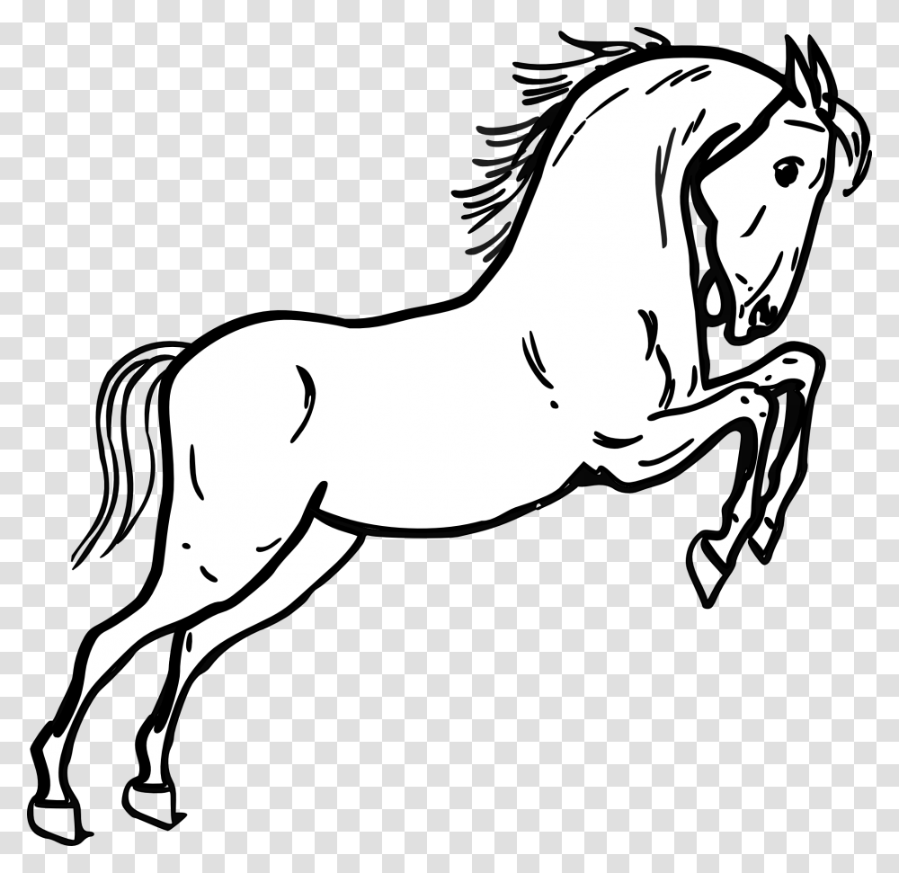 Black And White Clip Art, Colt Horse, Mammal, Animal, Foal Transparent Png