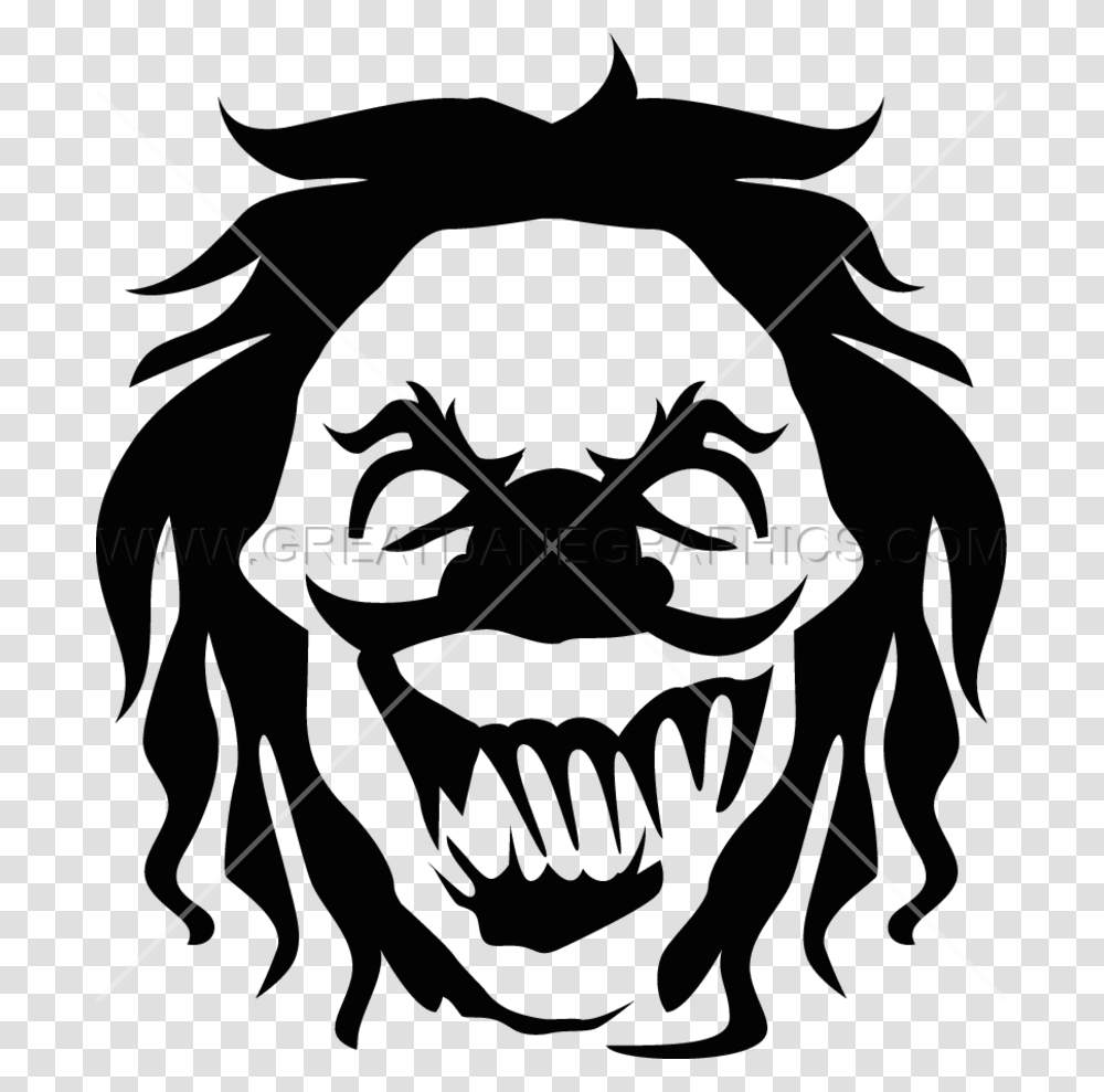 Black And White Clip Art Evil Clown Image Clowns Black And White, Emblem, Logo, Trademark Transparent Png