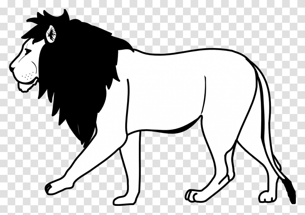 Black And White Clip Art Of Lions, Mammal, Animal, Stencil, Bull Transparent Png