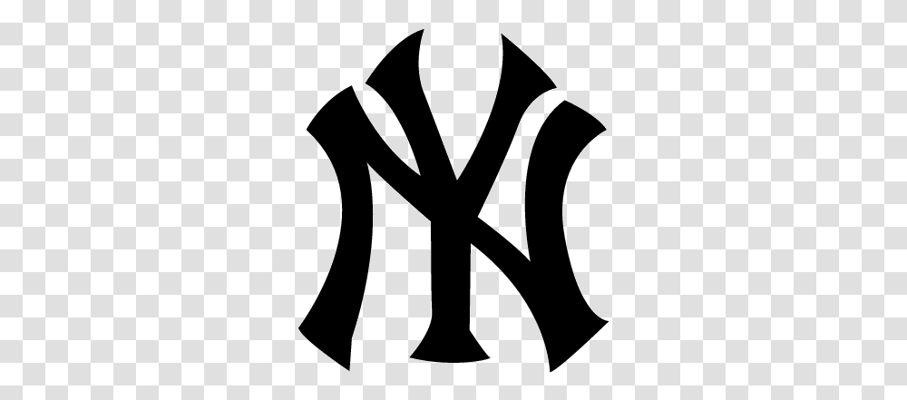Black And White Clipart Mlb New York City New York Yankees, Bow, Star Symbol Transparent Png