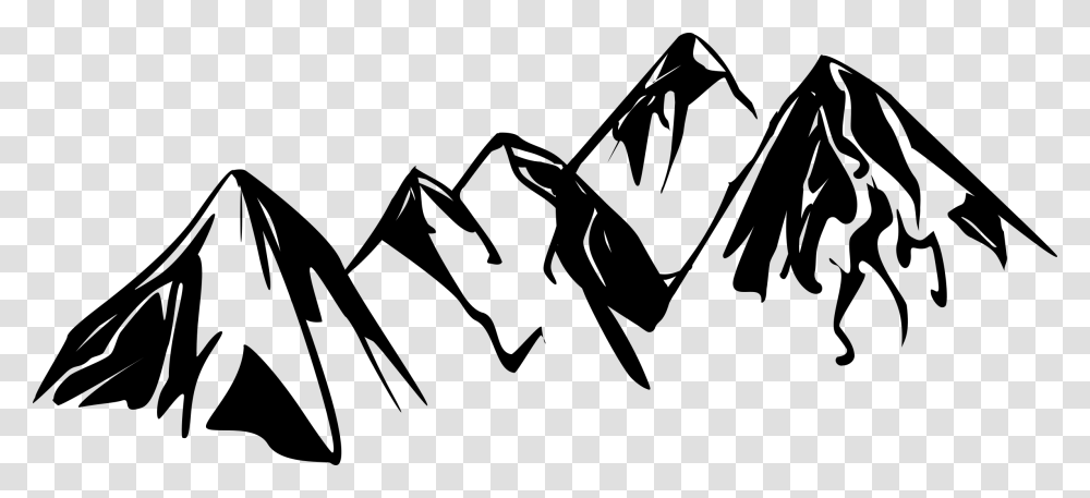 Black And White Clipart Mountains, Gray, World Of Warcraft Transparent Png