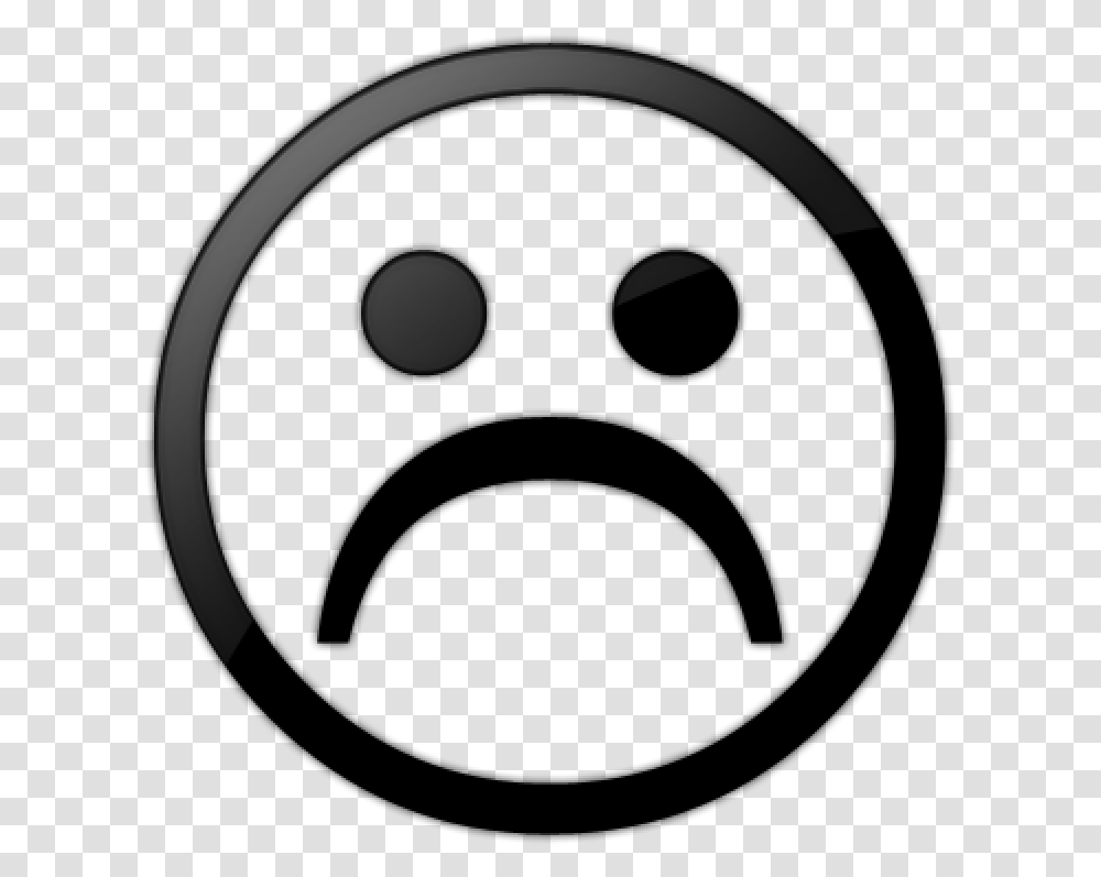 Black And White Clipart Of Sad Face Transparent Png