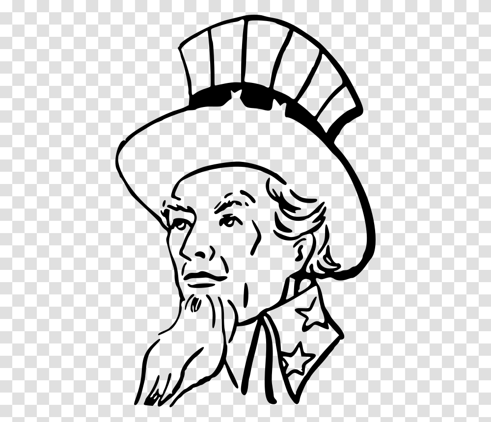 Black And White Clipart Of Uncle Sam, Gray, World Of Warcraft Transparent Png