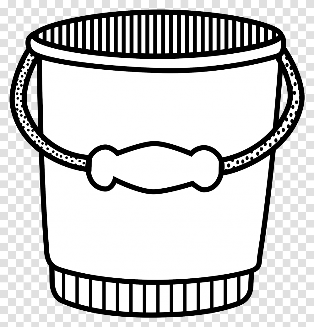 Black And White Clipart Of Water Bucket Bucket Black And White Clipart, Crib, Furniture Transparent Png