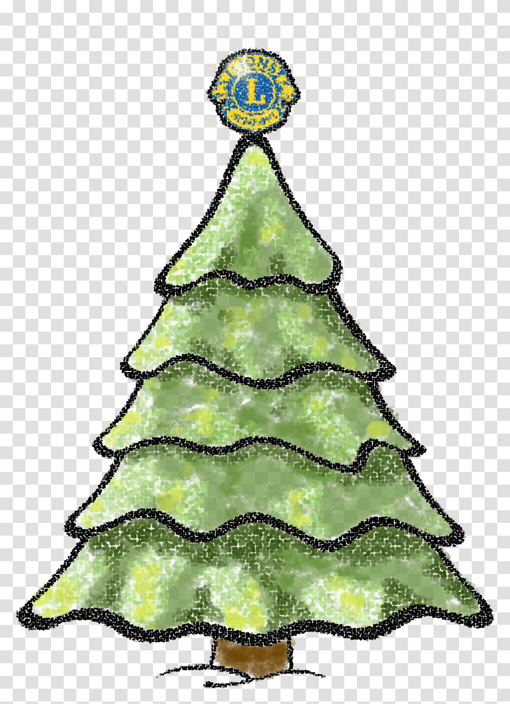 Black And White Clipart Of Xmas Tree, Plant, Ornament, Christmas Tree Transparent Png