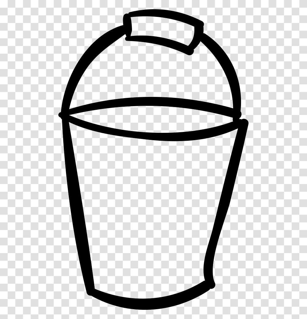Black And White Clipart Watering Cans Bucket Drawing, Glass, Cylinder, Lamp, Stencil Transparent Png
