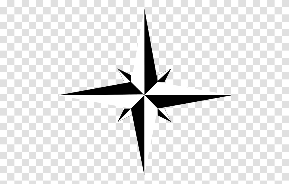 Black And White Compass Rose No White Clip Art, Airplane, Aircraft, Vehicle Transparent Png