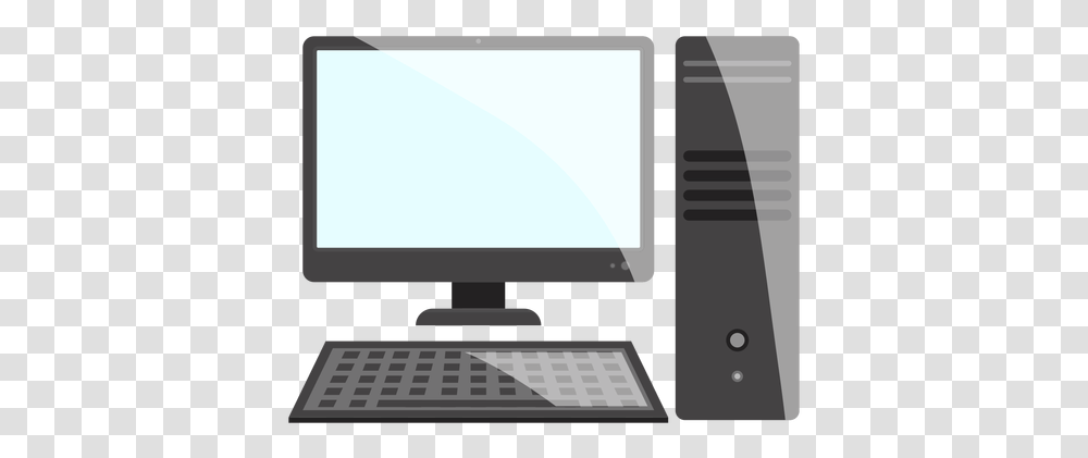 Black And White Computer Desktop Icon Desktop Computer Cartoon, Monitor, Screen, Electronics, Display Transparent Png