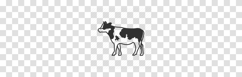 Black And White Cow Clipart, Mammal, Animal, Cattle Transparent Png