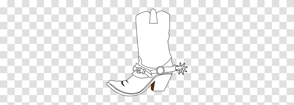 Black And White Cowboy Boot, Apparel, Footwear, Axe Transparent Png