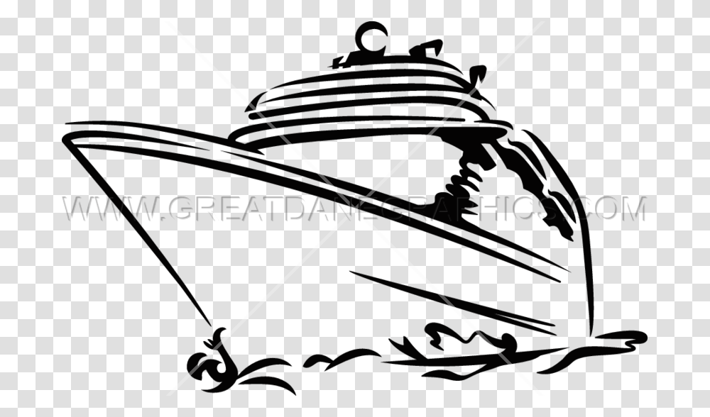 Black And White Cruise Ship Clipart, Bow, Patio Umbrella, Garden Umbrella, Canopy Transparent Png