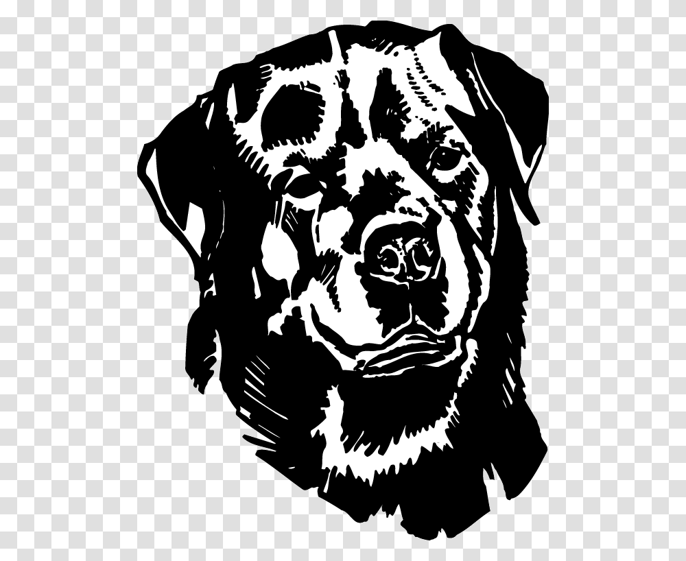 Black And White Decals Rottweiler, Stencil, Person, Human Transparent Png