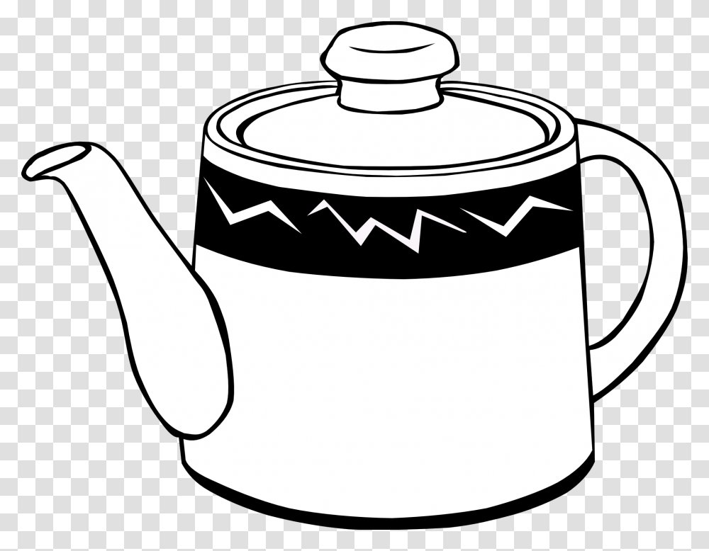 Black And White Dinnerware, Pottery, Teapot, Tin, Can Transparent Png
