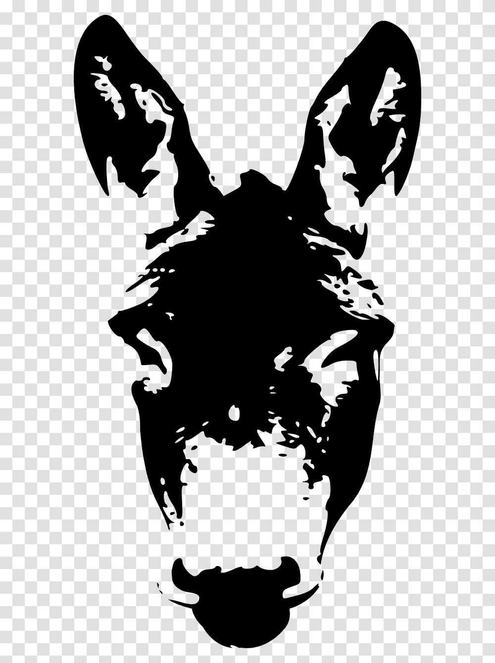 Black And White Donkey Head, Gray, World Of Warcraft Transparent Png