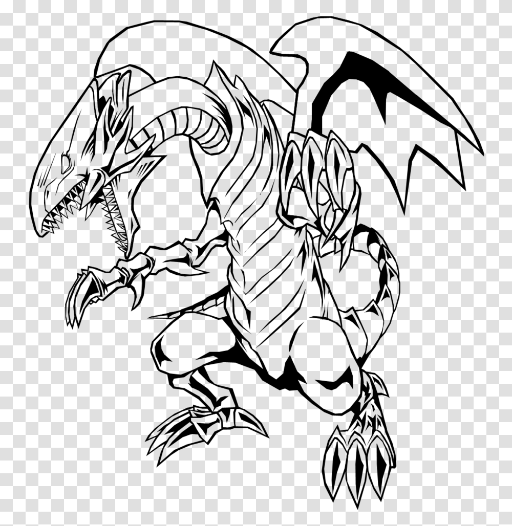 Black And White Dragon Yugioh Blue Eyes White Dragon Coloring Pages Transparent Png