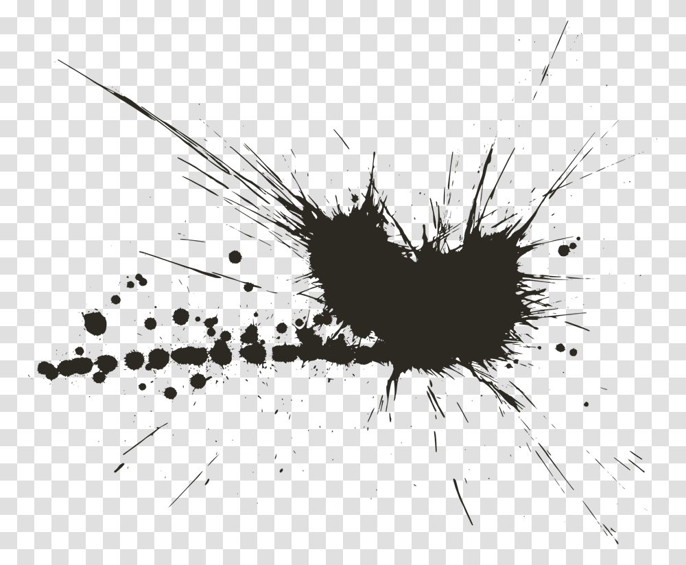 Black And White Drawing Ink Black And White Splash Effect, Gray, World Of Warcraft Transparent Png