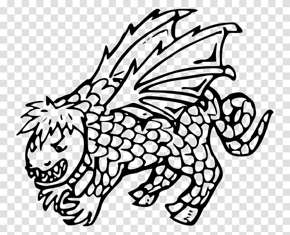 Black And White Drawing Legendary Creature Line Art Catoblepas, Gray, World Of Warcraft Transparent Png