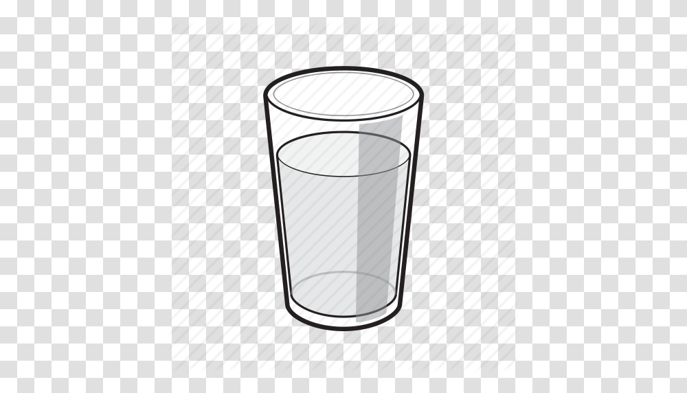 Black And White Drink Glass Glass Of Water Water Water Glass Icon, Cylinder Transparent Png